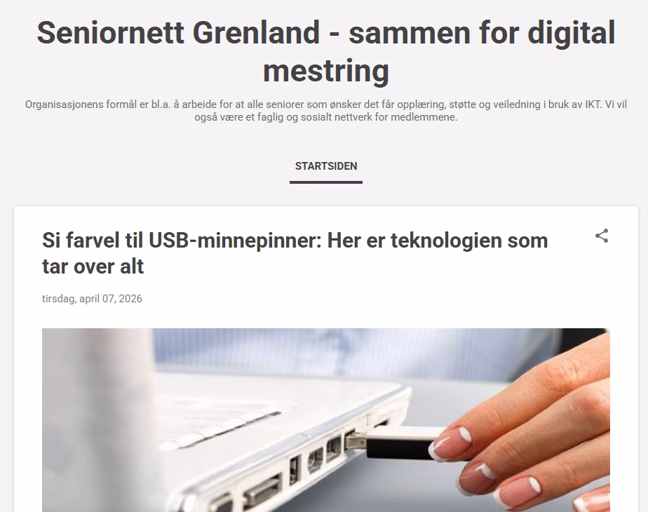 Ta en titt på bloggen til Seniornett Grenland