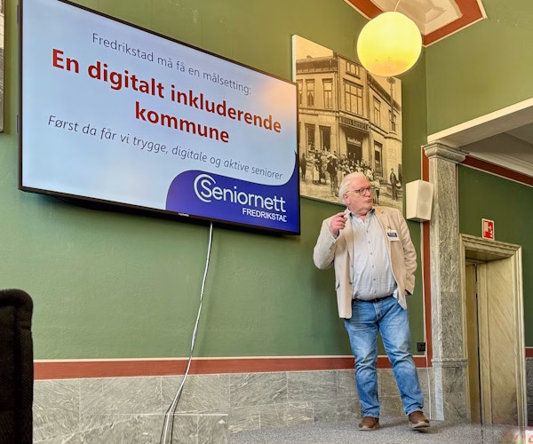 Ragnar Christiansen fra Seniornett Fredrikstad