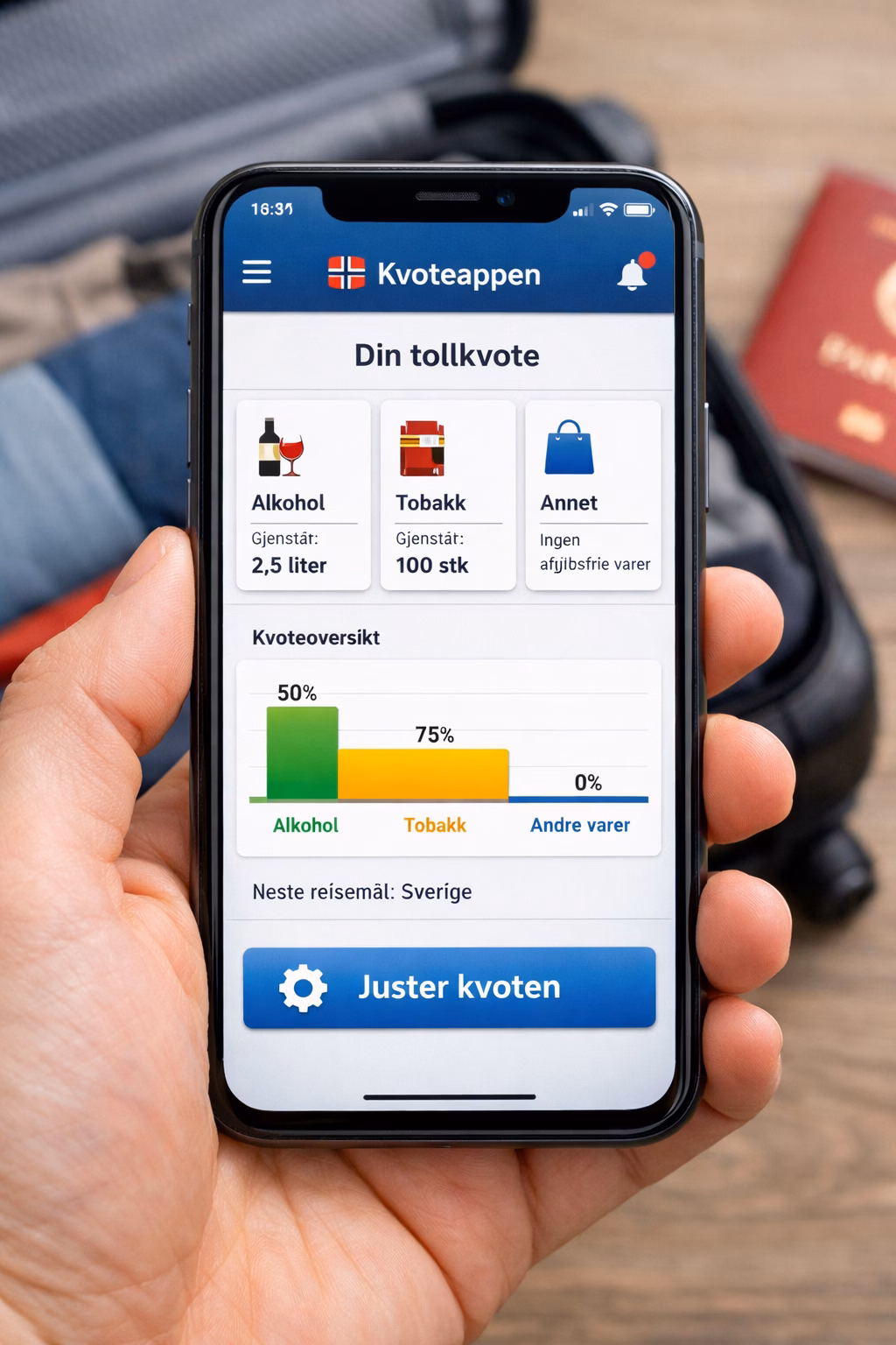 Anbefalt  app: Kvoteappen (toll)