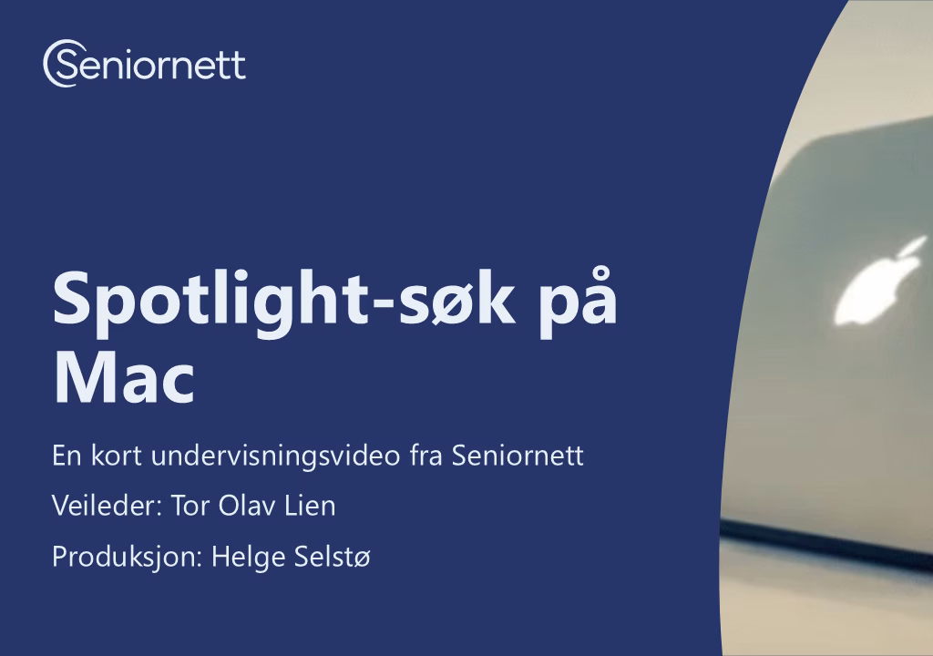 Spotlight-søk på Mac