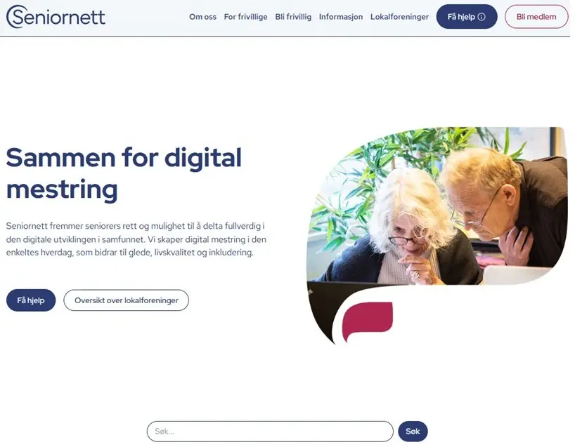 Slik finner du frem på Seniornetts nye nettside
