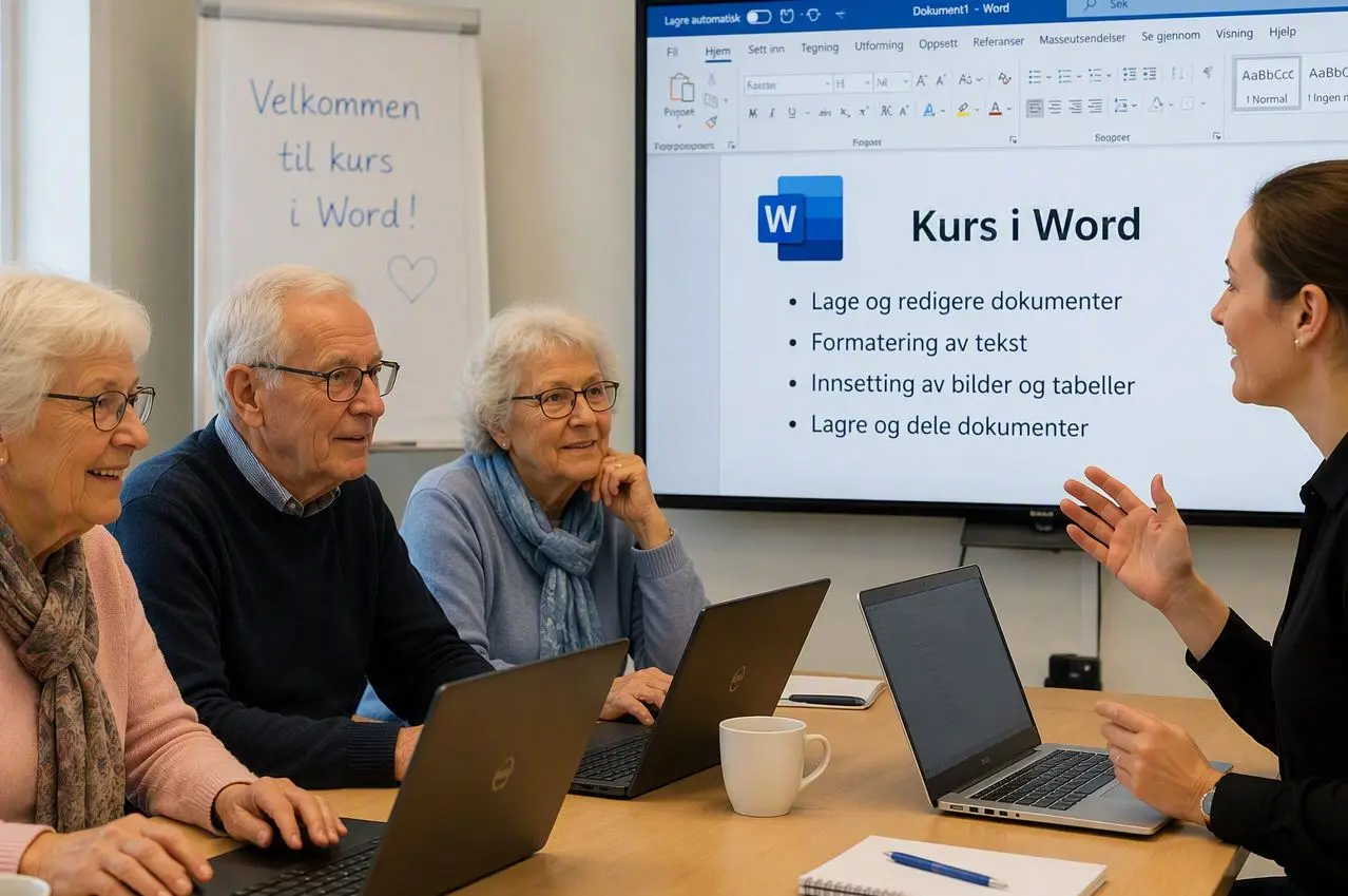 Kurstilbud i oktober:
Grunnkurs i Word tekstbehandling.