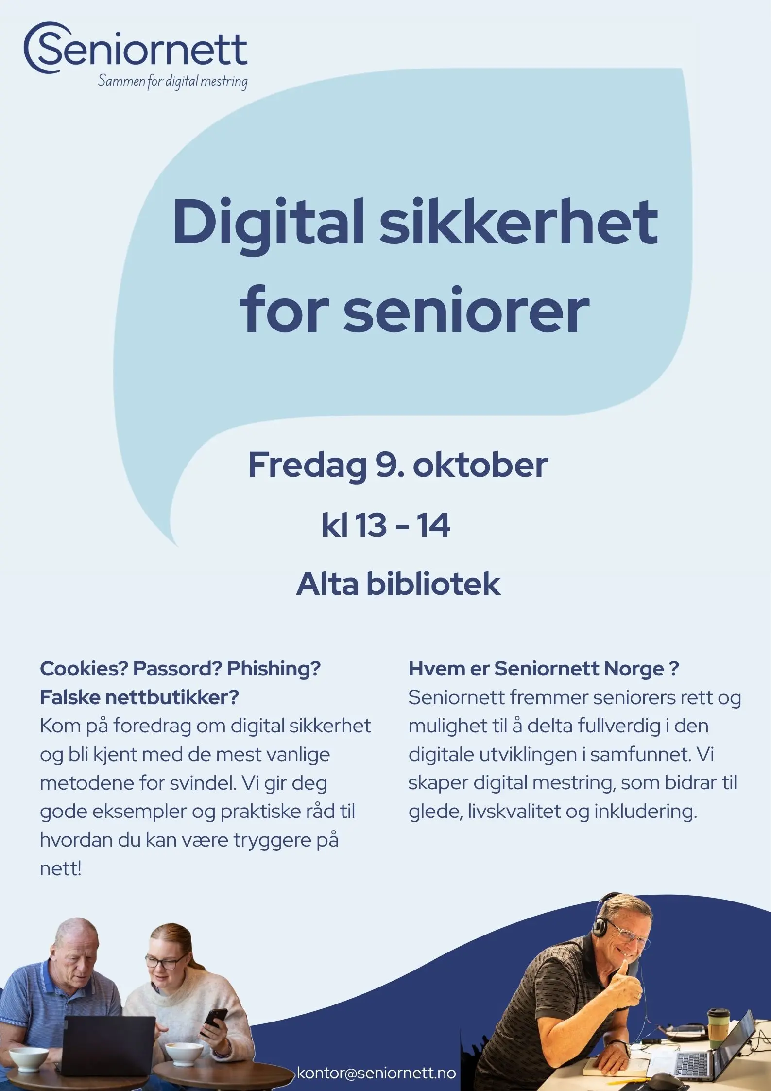 Foredrag på Alta bibliotek 9. oktober kl. 13-14
