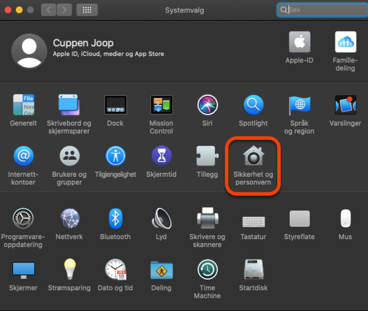 Sikkerhet og personvern