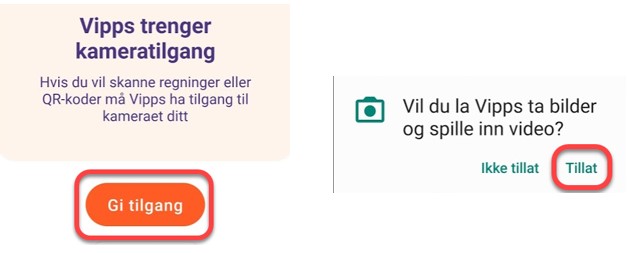 Gi tilgang til kamera